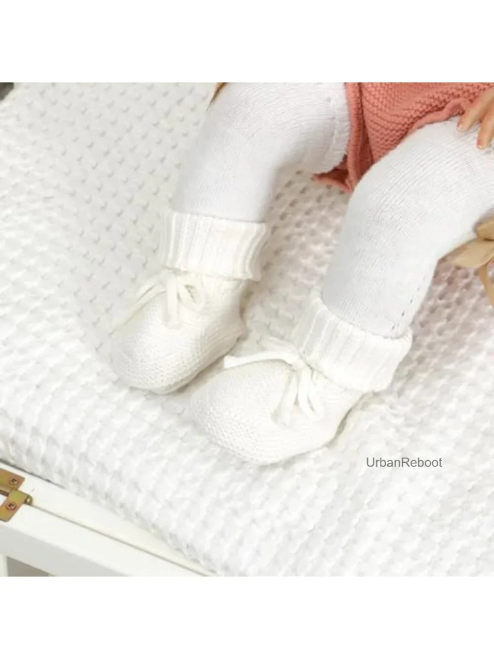 Baby Booties Cotton Knit Socks, Newborn Infant Toddler Shoes, Soft Crochet,
